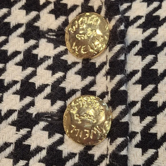 Vintage Weill Women's Long Sleeve Houndstooth Short Blazer Size EU 32 US 2/4 - Picture 5 of 13